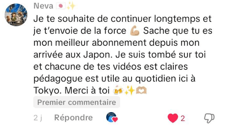 Commentaire TikTok