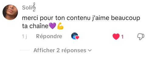 Commentaire TikTok